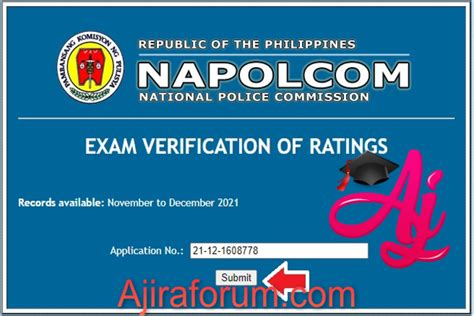 how to check my napolcom rating